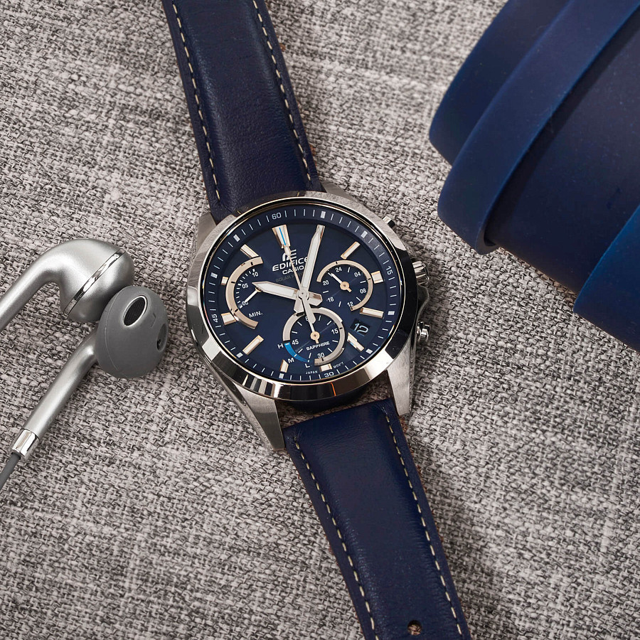 Часы Casio Edifice EFS-S530L-2A — синий, сталь металл