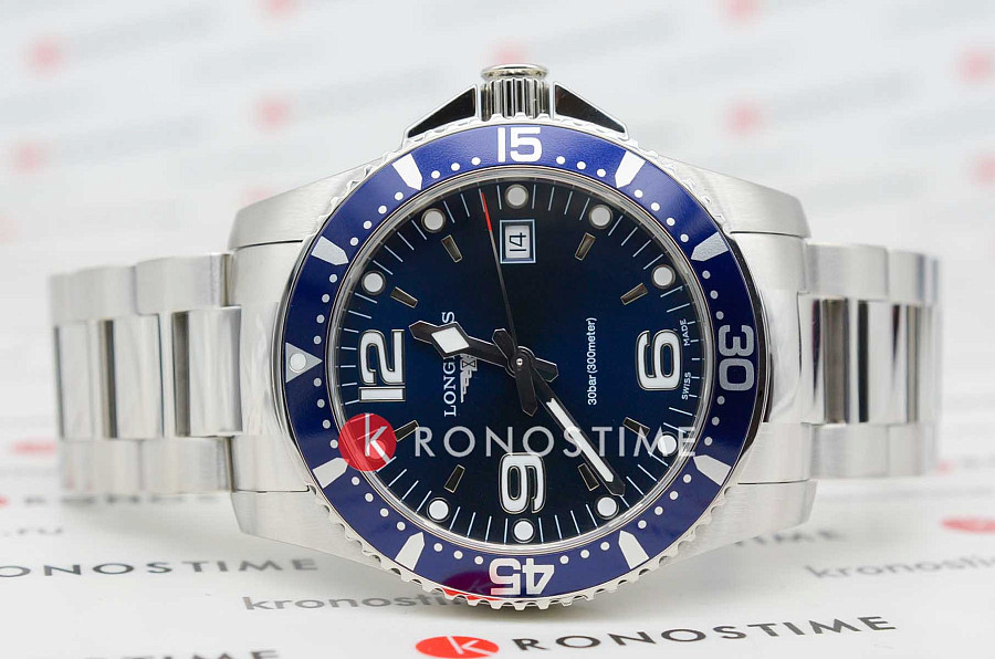 Часы Longines HydroConquest L3.740.4.96.6 — кварцевые, сталь металл