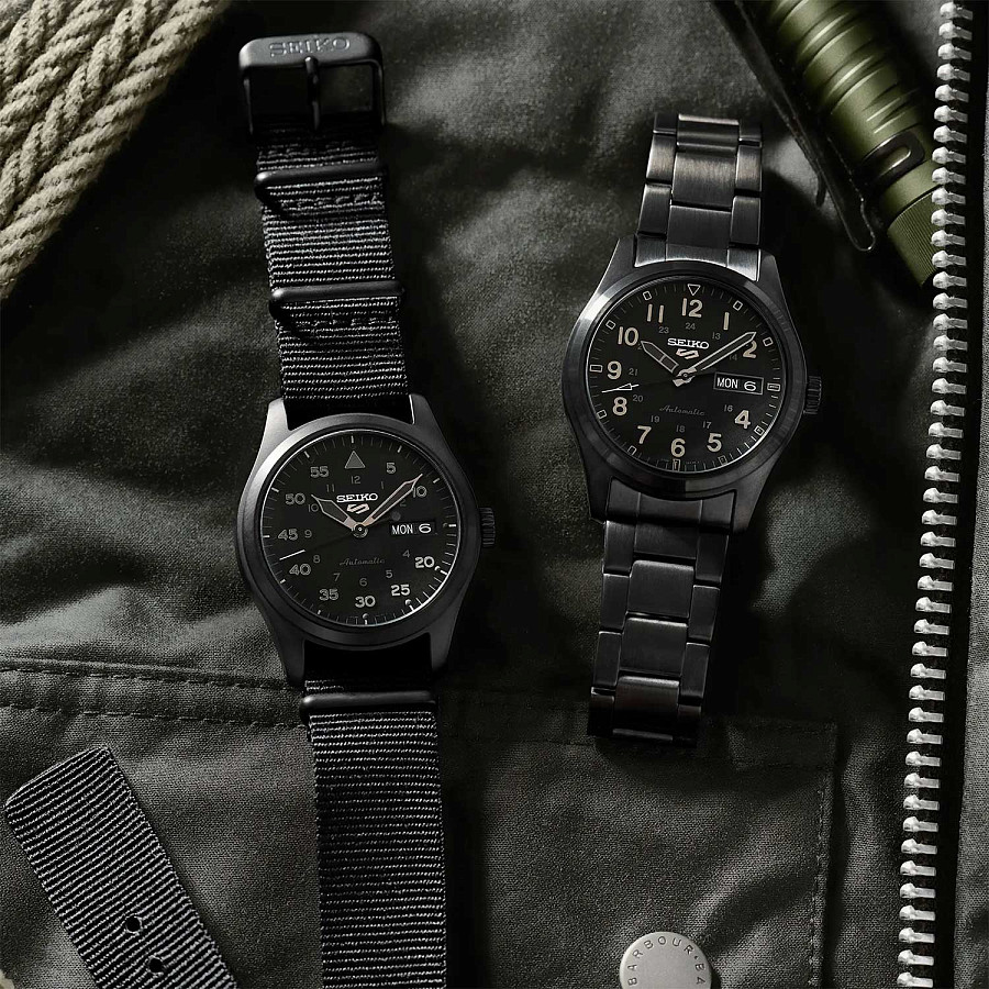 Часы Seiko 5 Sports SRPJ09K1 — черный, сталь металл