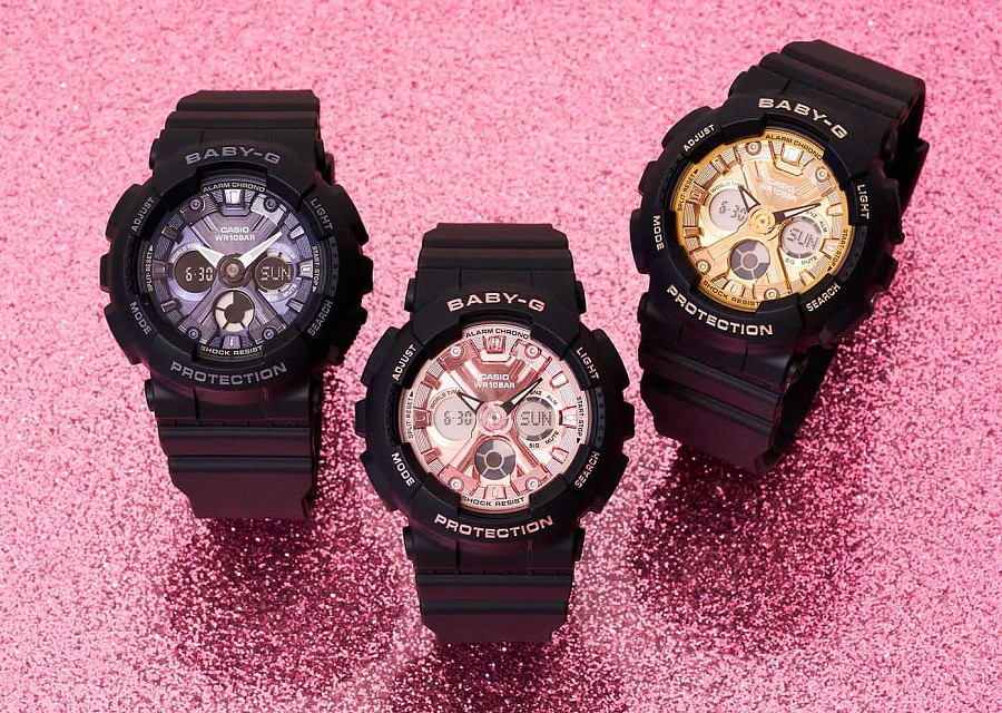 Часы Casio Baby-G BA-130-1A4DR (BA-130-1A4ER) — пластик, пластик
