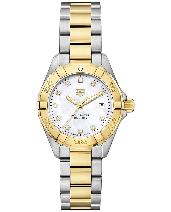Часы TAG Heuer Aquaracer WBD1422.BB0321 — женские, перламутровый