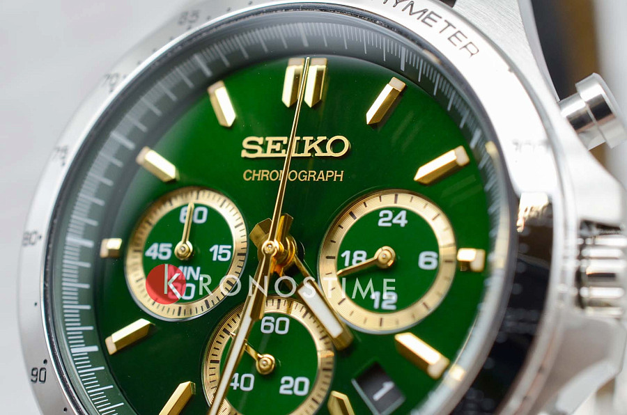 Часы Seiko Spirit Chronograph SBTR017 — кожаный, мужские