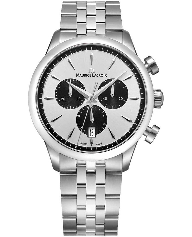 Часы Maurice Lacroix 1975 Quartz Chronograph 40mm 751038-SS002-130-1 — мужские, серебристый