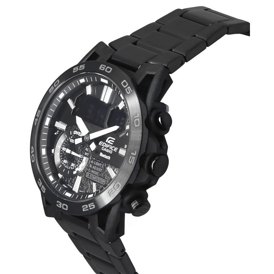 Часы Casio Edifice ECB-40BK-1ADF (ECB-40BK-1A) — сталь металл, Япония