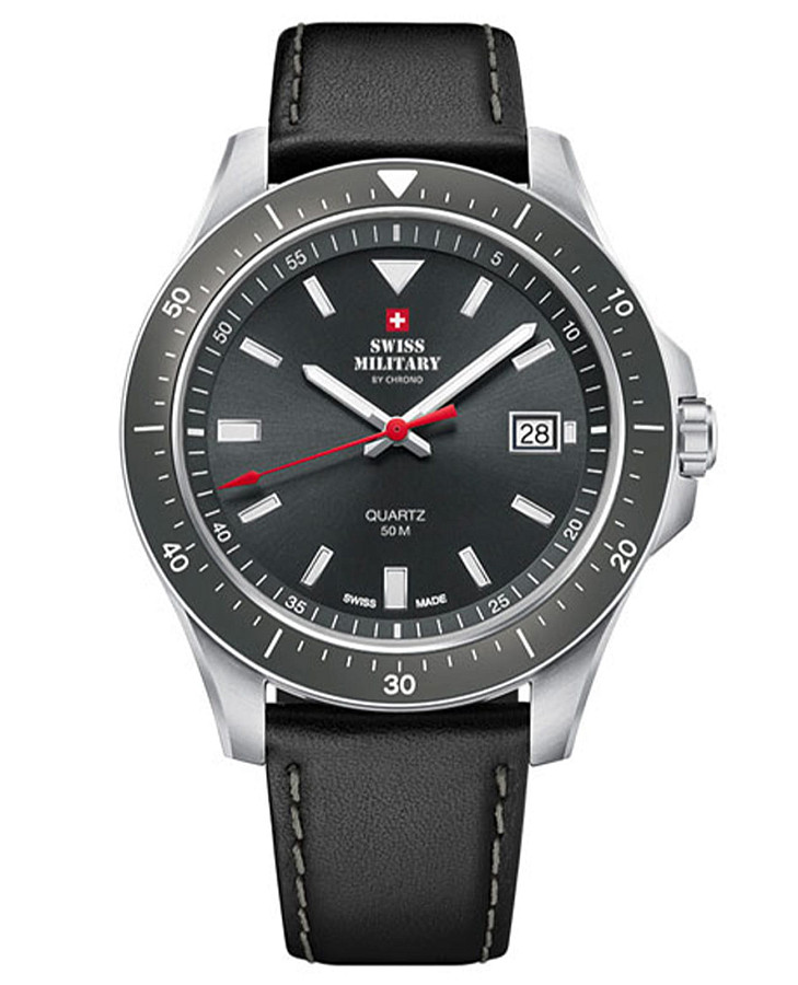 Часы Swiss Military by Chrono SM34082.06 — мужские, антрацитовый