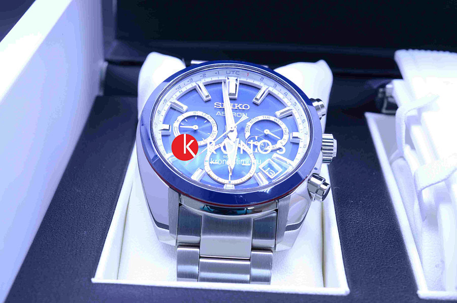 Часы Seiko Astron GPS Solar SSH045J1 — синий, сталь металл керамика