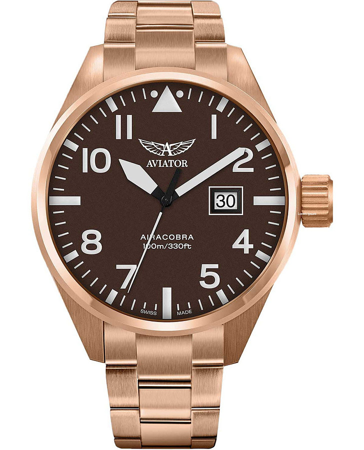 Часы Aviator Airacobra V.1.22.2.151.5 — мужские, коричневый