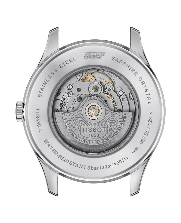 Часы Tissot Heritage Visodate Powermatic 80 T118.430.16.271.00 — сталь металл, Швейцария