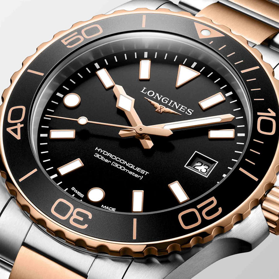 Часы Longines HydroConquest L3.769.3.58.7 — нержавеющая сталь с pvd-покрытием, мужские