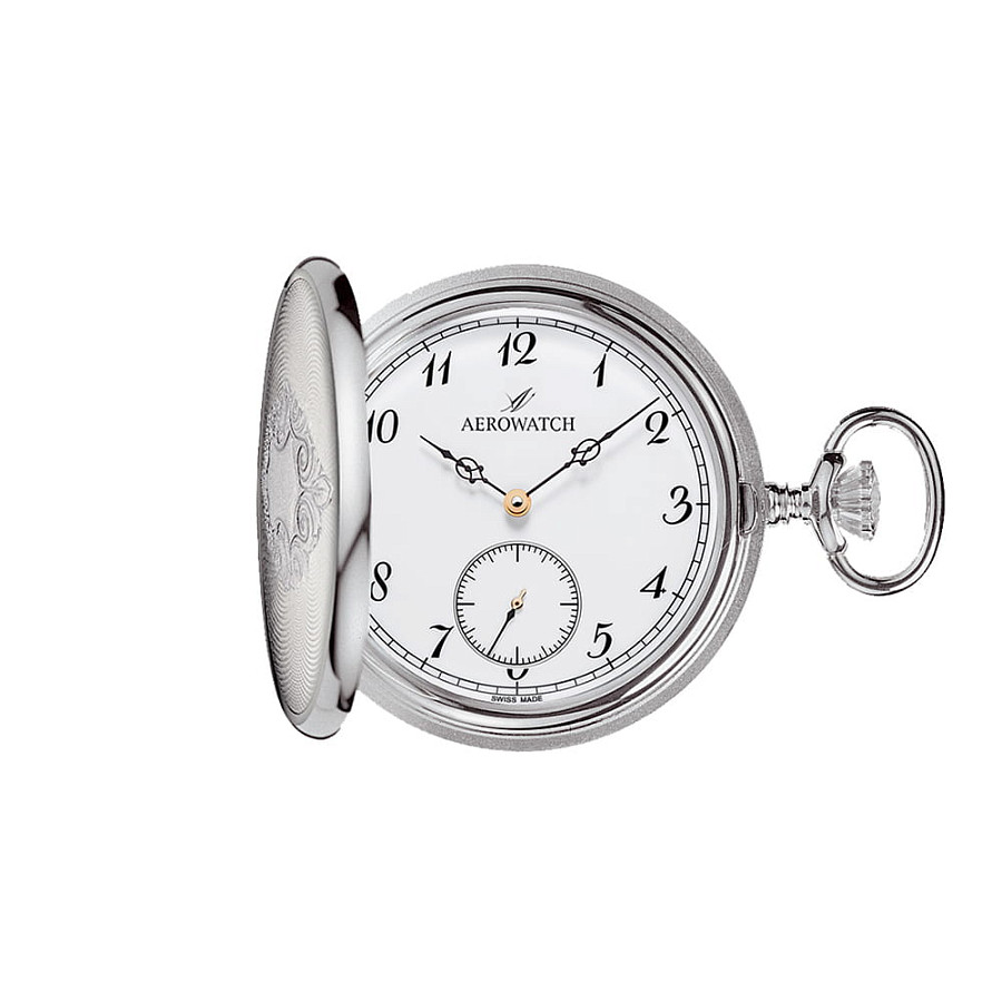 Часы Aerowatch Pocket Savonnettes 55645 AG06 — механические, металл сталь