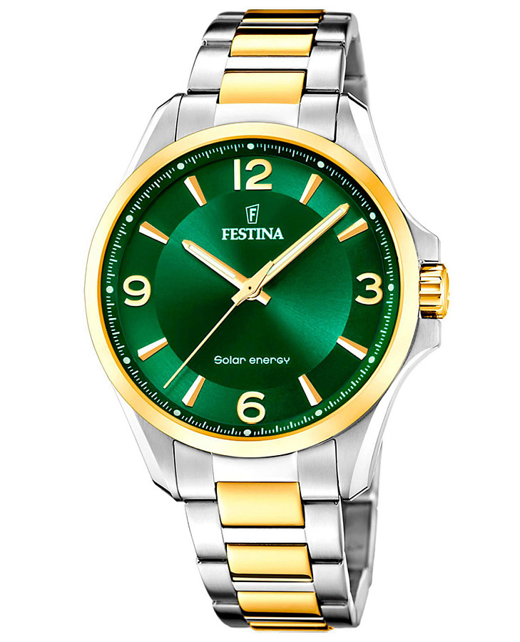 Часы Festina Solar F20657/3 — мужские, зеленый