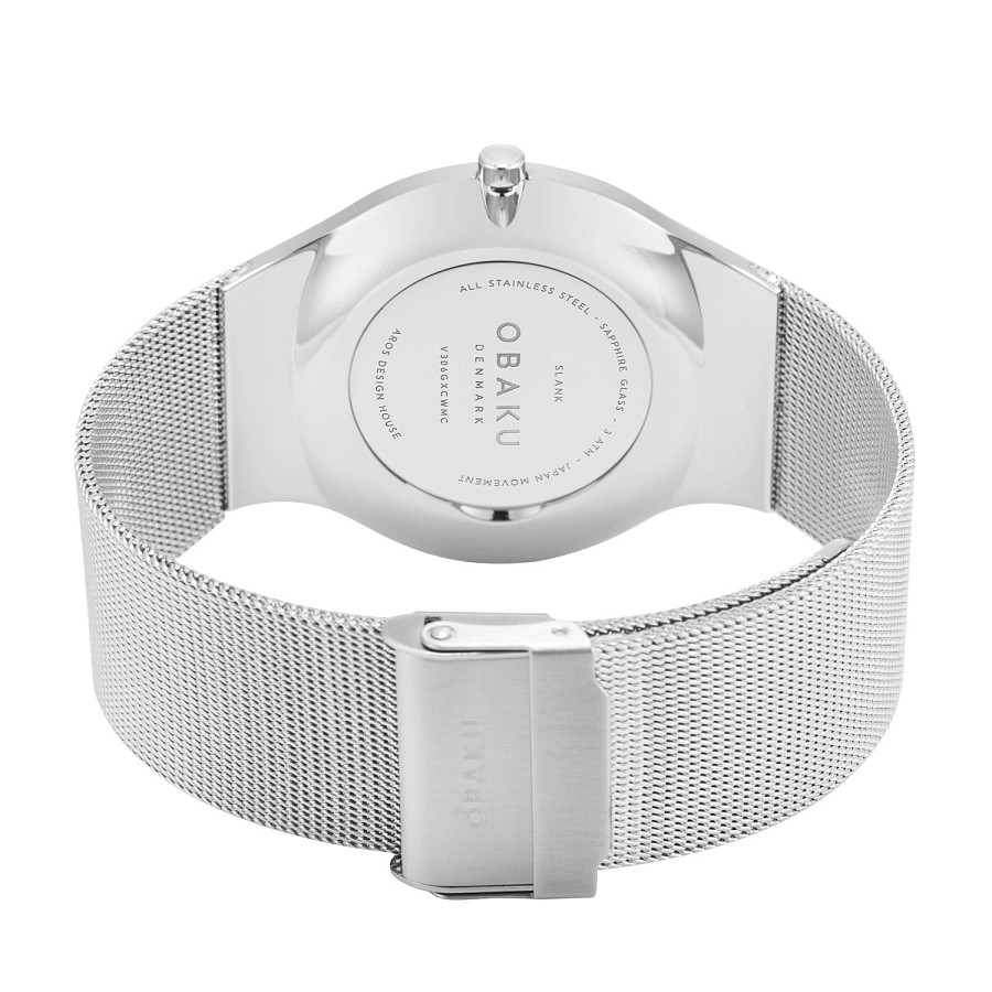 Часы Obaku Slank V306GXCWMC — нержавеющая сталь, мужские