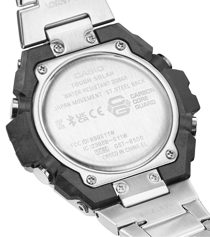 Часы Casio G-Shock GST-B500D-1A1DR (GST-B500D-1A1) — карбон сталь, Япония