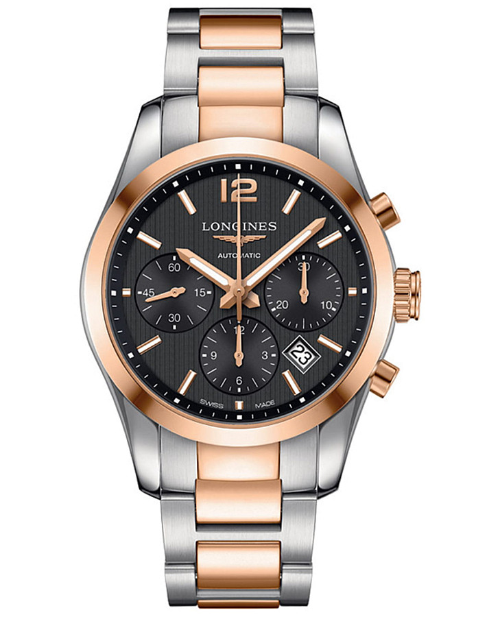 Часы Longines Conquest Collection L2.786.5.56.7 — мужские, черный