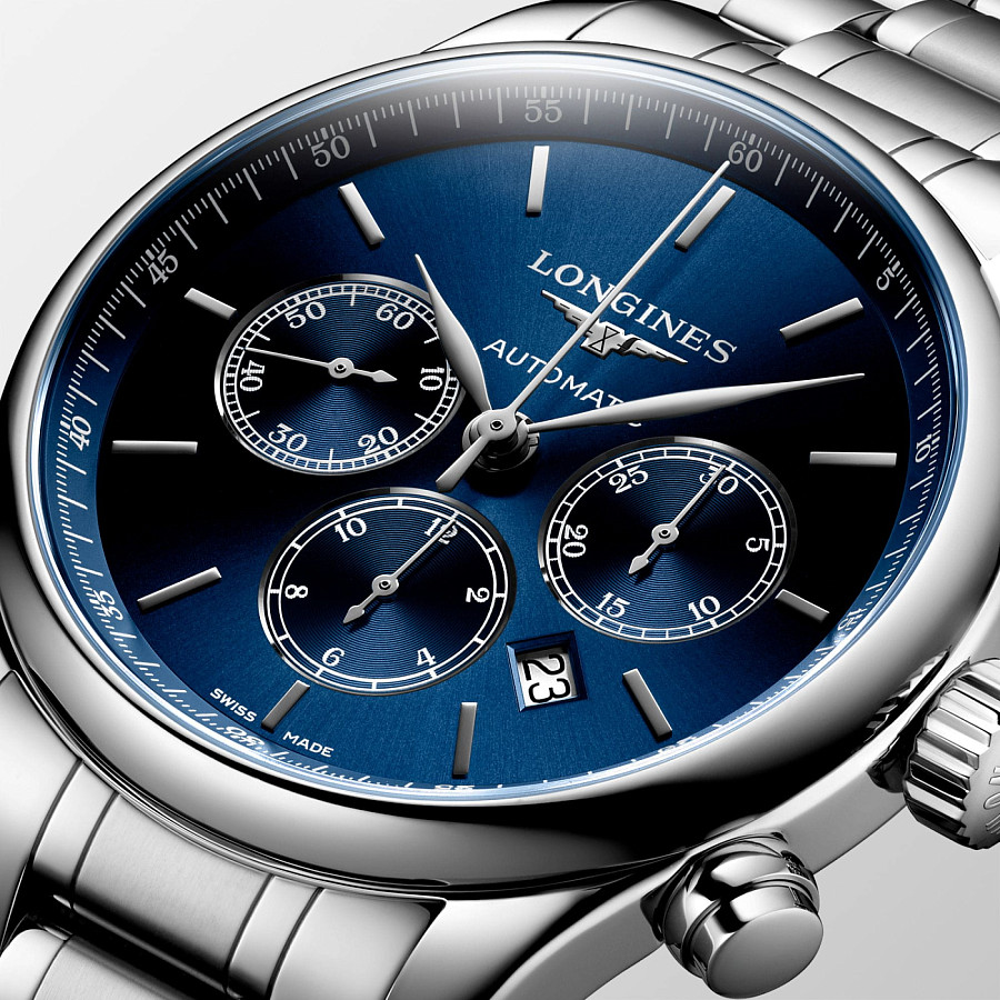 Часы Longines Master Collection L2.859.4.92.6 — синий, металл сталь