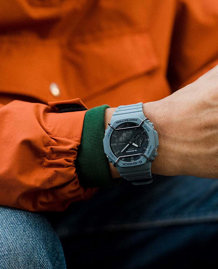 Часы Casio G-Shock GA-2100PT-2ADR (GA-2100PT-2A) — электронные, пластик карбон