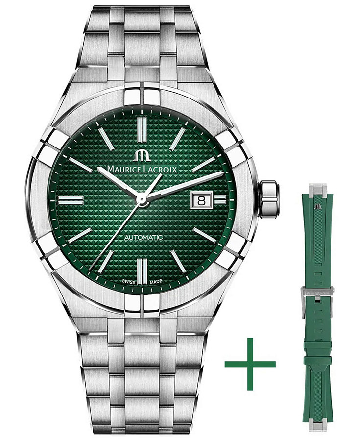 Часы Maurice Lacroix Aikon Automatic AI6008-SS00F-630-D — мужские, зеленый