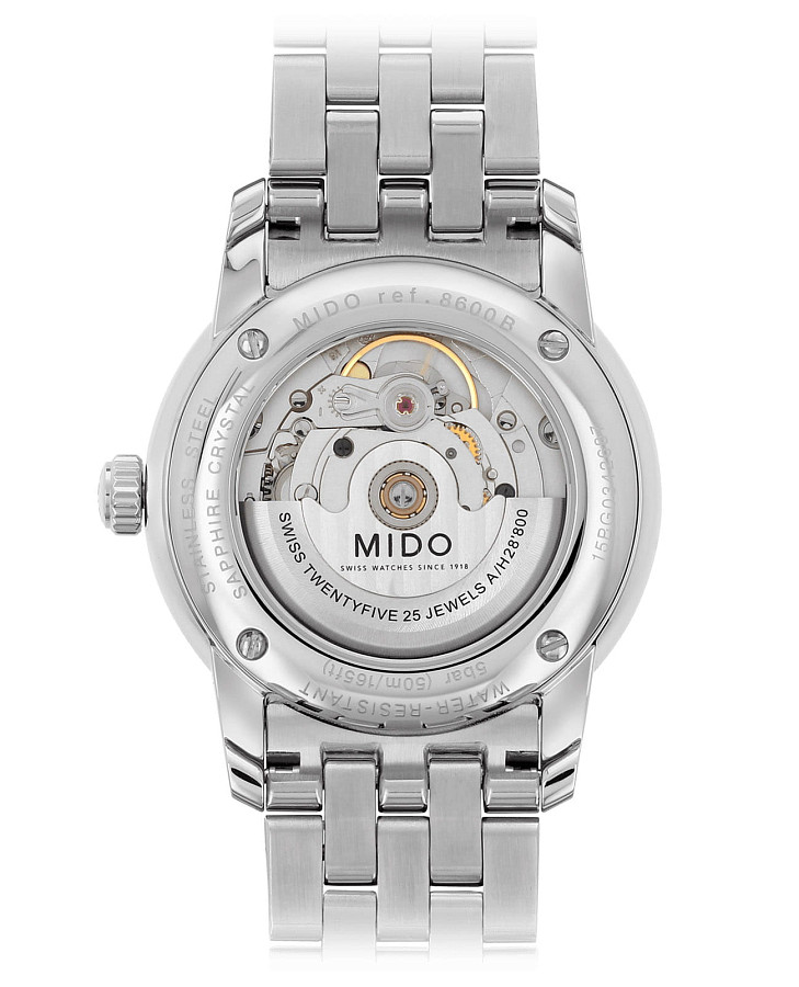 Часы Mido Baroncelli Gent M8600.4.26.1 — белый, металл сталь