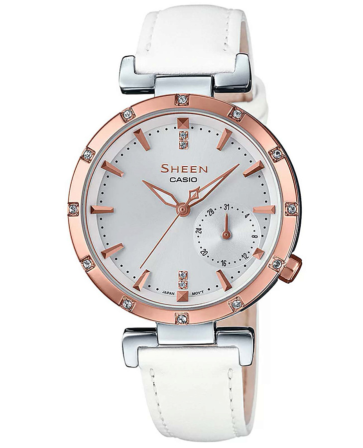 Часы Casio Sheen SHE-4051PGL-7A — женские, белый
