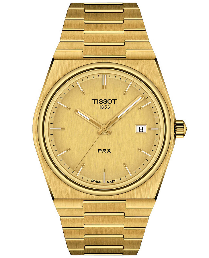 Часы Tissot PRX T137.410.33.021.00 — мужские, золотой