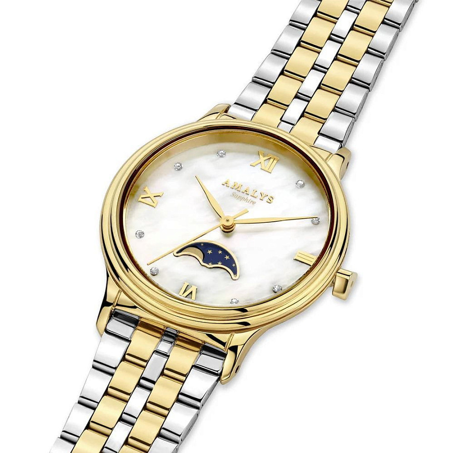 Часы Amalys Simone AMW-205 — белый, сталь металл