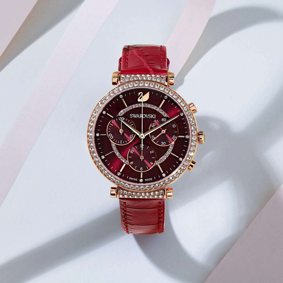 Часы Swarovski Passage Chrono 5580345 — кварцевые, металл сталь