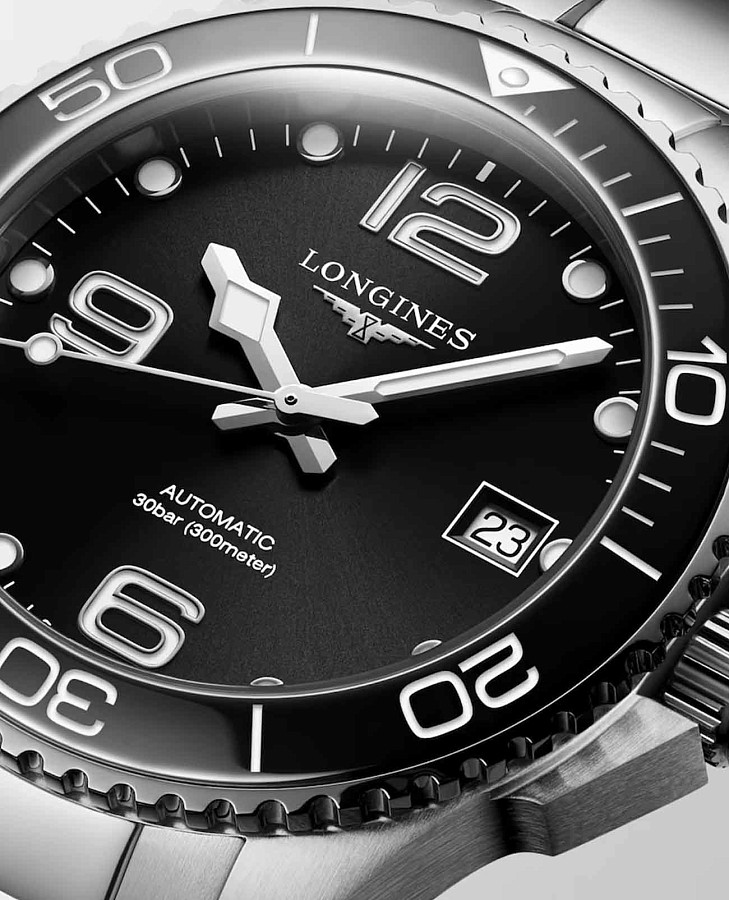 Часы Longines HydroConquest L3.780.4.56.6 — механические, металл сталь керамика