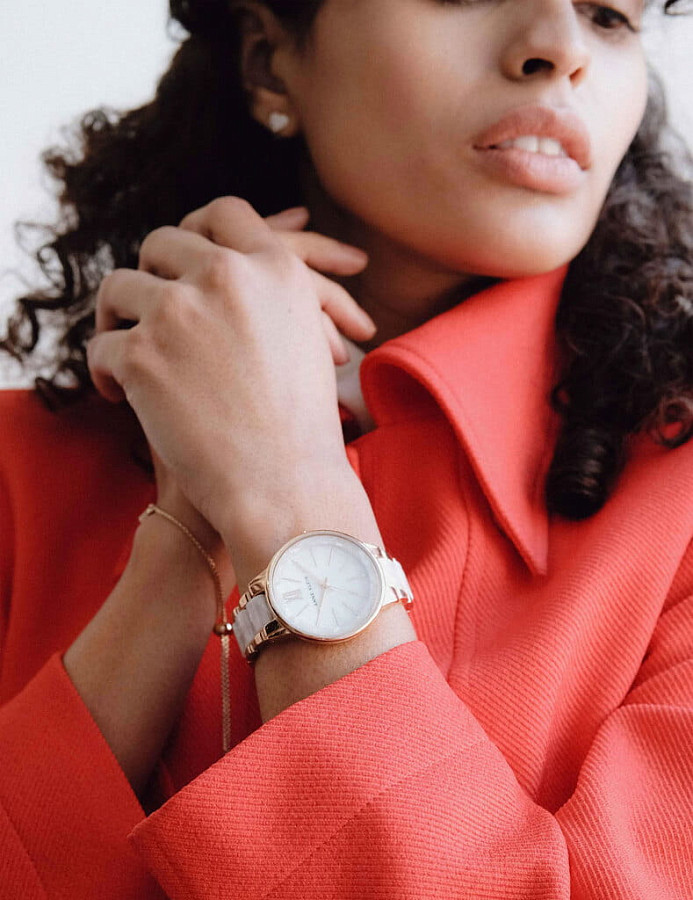 Часы Anne Klein Plastic 1412IRRG — сталь c pvd покрытием + пластик, женские
