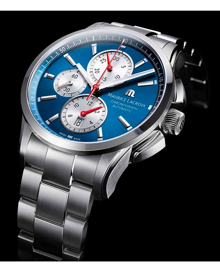 Часы Maurice Lacroix Pontos Chronograph PT6388-SS002-430-1 — нержавеющая сталь, мужские
