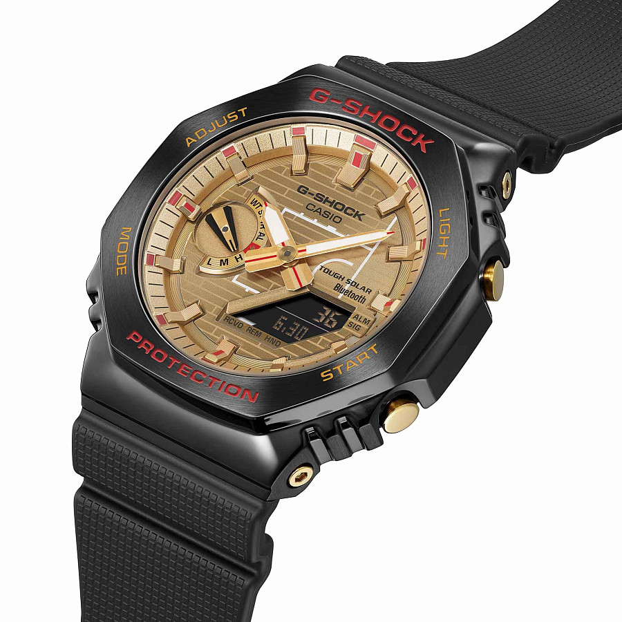 Часы Casio G-Shock GBM-2100RH-1A — электронные, пластик сталь