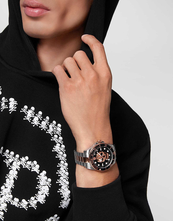 Часы Philipp Plein The Skull PWOAA0822 — кварцевые, сталь металл