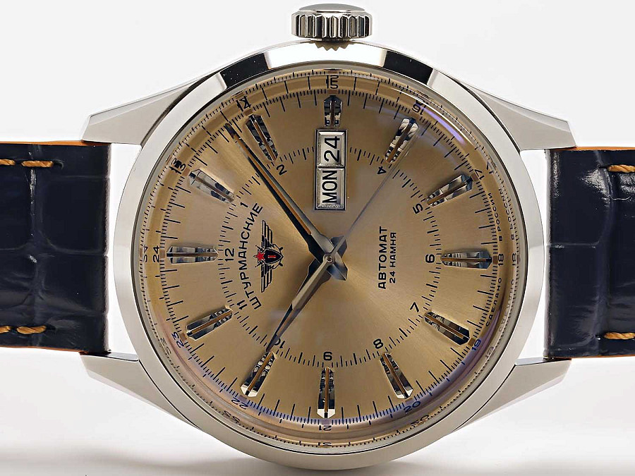 Часы Штурманские Открытый Космос Day-Date Автомат NH36/1891772 — мужские, кожаный