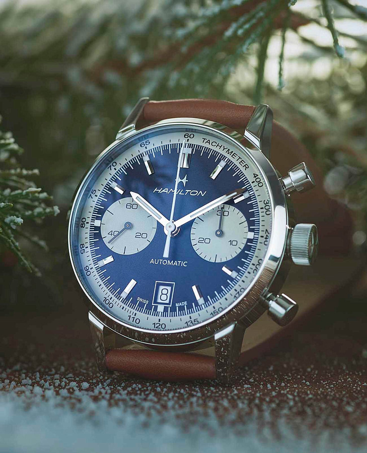 Часы Hamilton American Classic Intra-Matic Auto Chrono H38416541 — мужские, коричневый