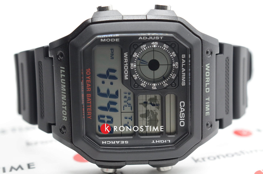 Часы Casio Collection AE-1200WH-1AVDF (AE-1200WH-1A) — пластик, мужские