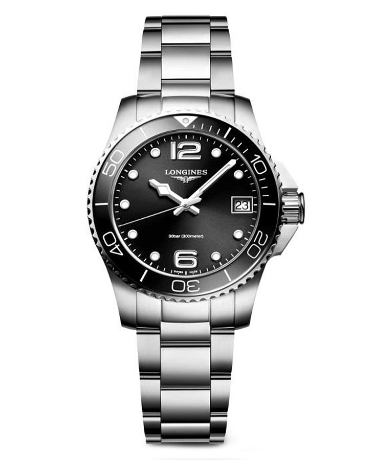 Часы Longines HydroConquest L3.370.4.56.6 — женские, черный