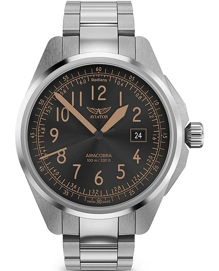 Часы Aviator Airacobra 43 Type B V.1.38.0.323.5 — мужские, черный