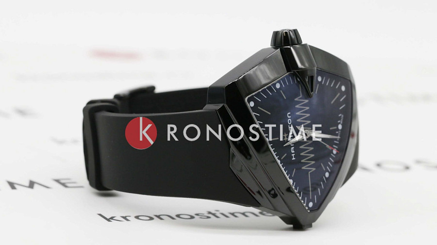 Часы Hamilton Ventura XXL Bright H24604330 — мужские, черный