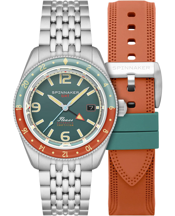 Часы Spinnaker Fleuss Gmt Automatic SP-5120-33 — мужские, зеленый