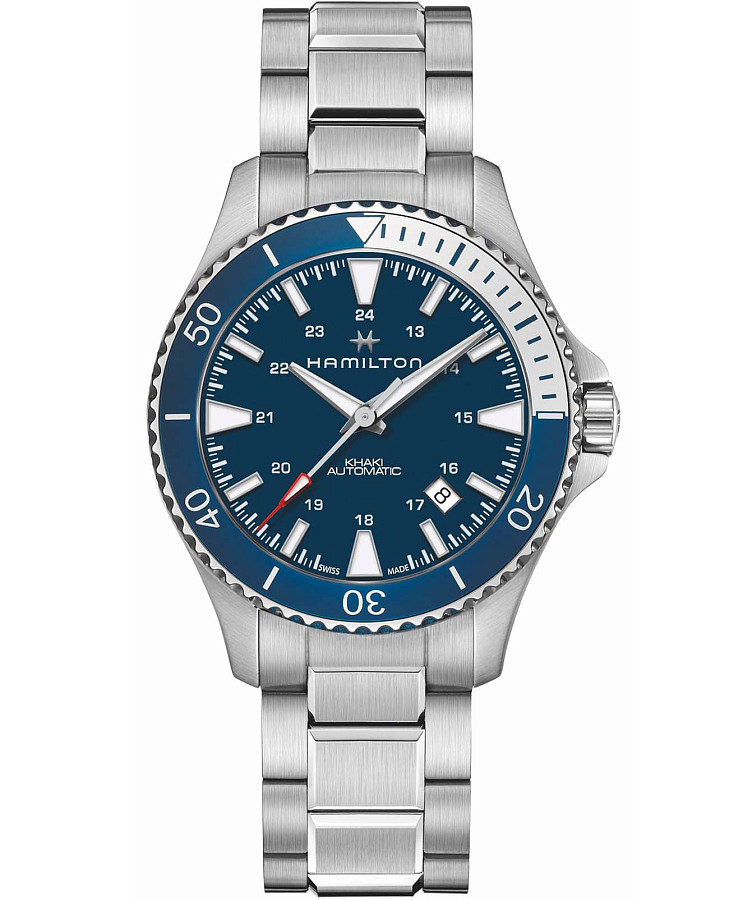 Часы Hamilton Khaki Navy Scuba Auto H82345141 — мужские, синий