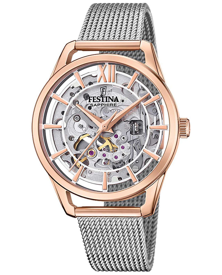 Часы Festina Automatic F20628/1 — женские, серебристый