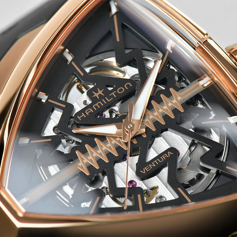 Часы Hamilton Ventura Elvis80 Skeleton Auto H24525331 — сталь, Швейцария