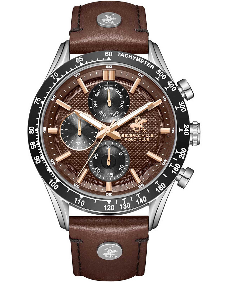 Часы Beverly Hills Polo Club BP3659X.342 — мужские, коричневый