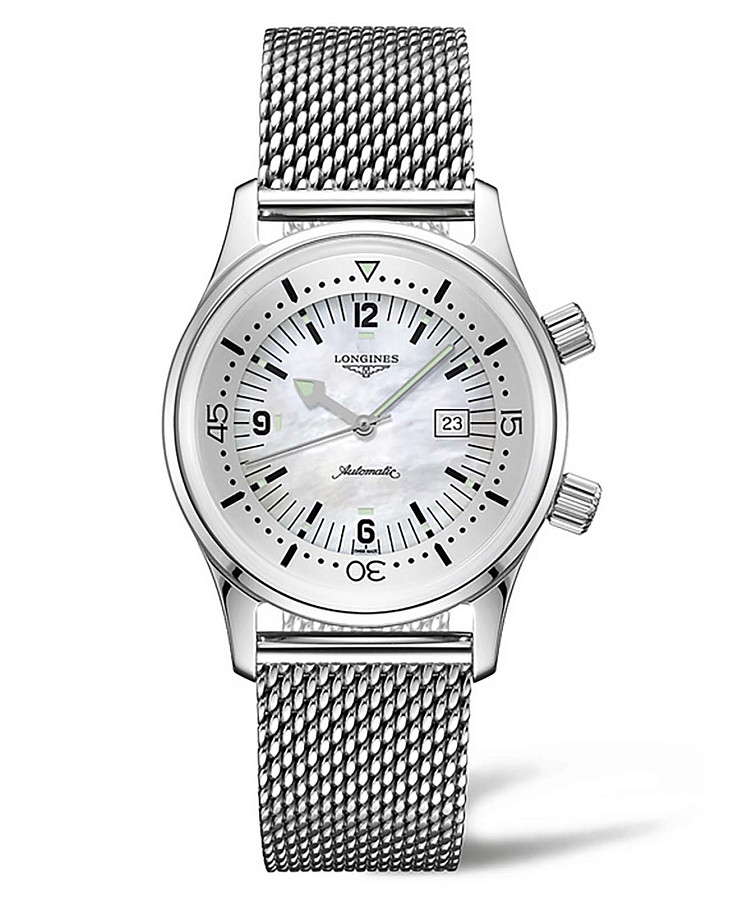 Часы Longines Legend Diver Watch L3.374.4.80.6 — женские, белый