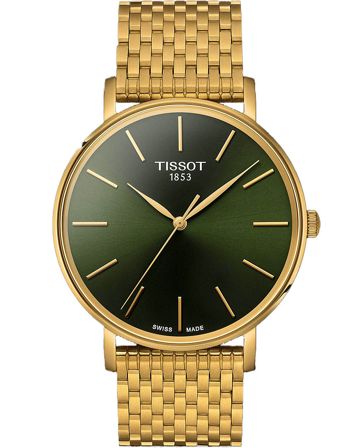 Часы Tissot Everytime Gent T143.410.33.091.00 — мужские, зеленый