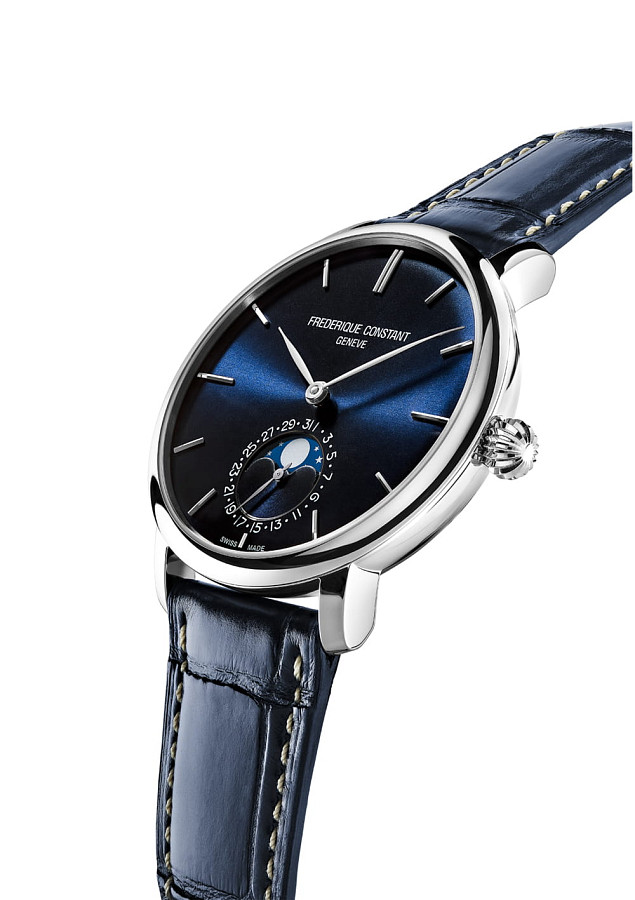 Часы Frederique Constant Slimline Moonphase Manufacture FC-705N4S6 — механические, сталь металл
