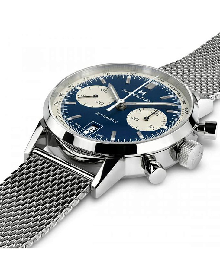 Часы Hamilton American Classic Intra-Matic Auto Chrono H38416141 — механические, металл сталь