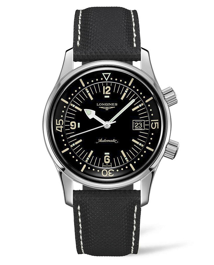 Часы Longines Legend Diver Watch L3.774.4.50.0 — мужские, черный