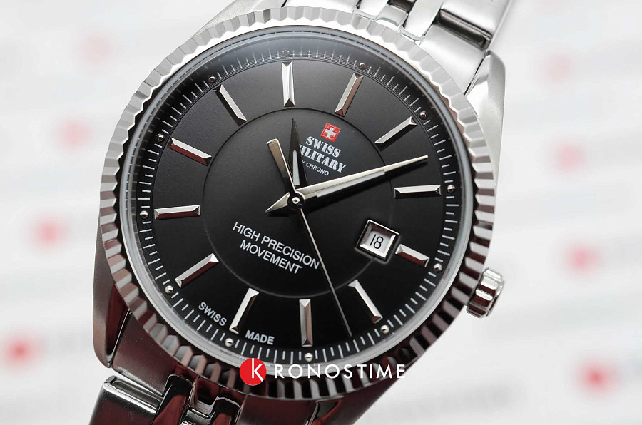 Часы Swiss Military by Chrono Сверхточные SM34066.01 — черный, металл