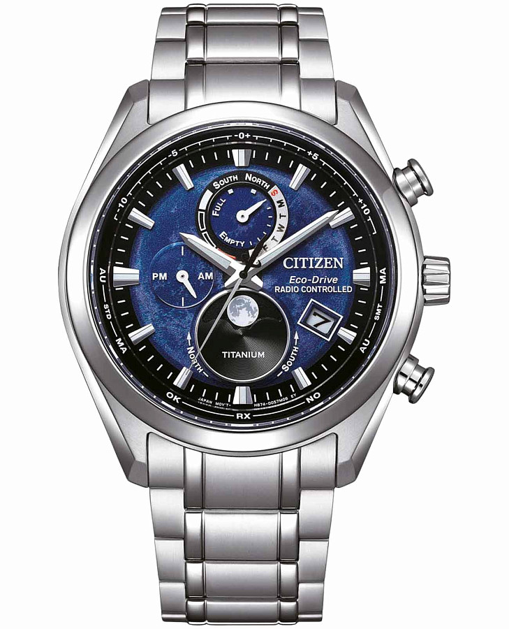 Часы Citizen Radio Controlled BY1010-81L — мужские, синий