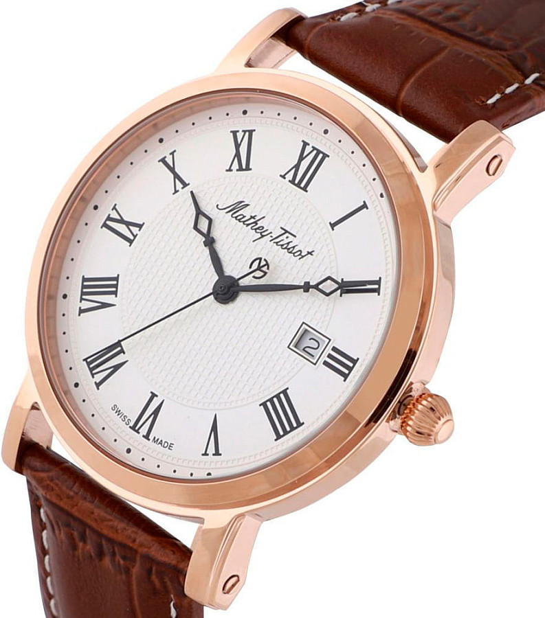 Часы Mathey-Tissot City Leather HB611251PBR — кварцевые, металл сталь